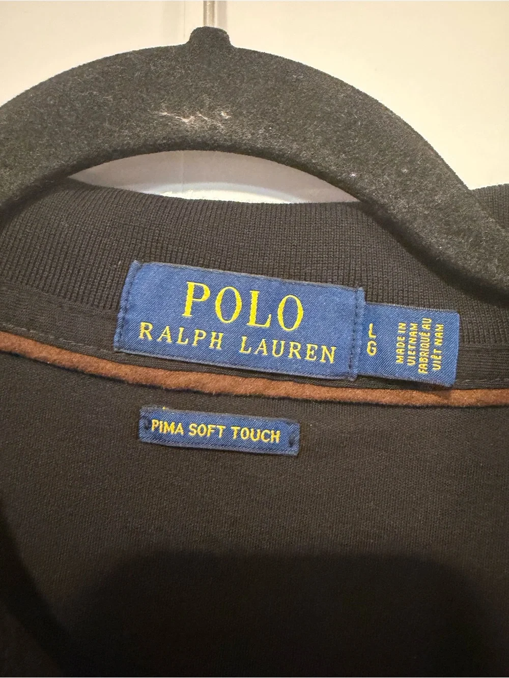 Polo by Ralph Lauren Long-Sleeve Black Pima Soft Touch Polo Shirt
